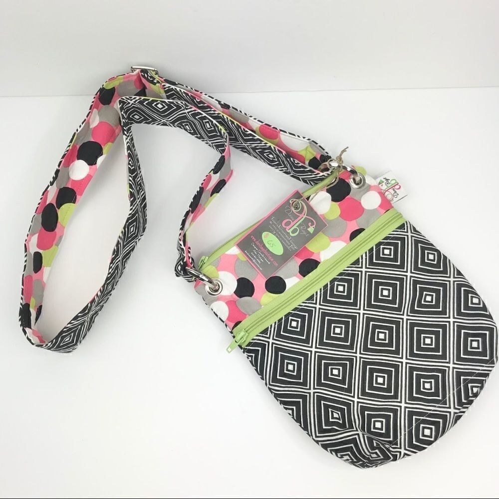 Artisan Hand Crafted Colorful Fabric Crossbody Bag NWT